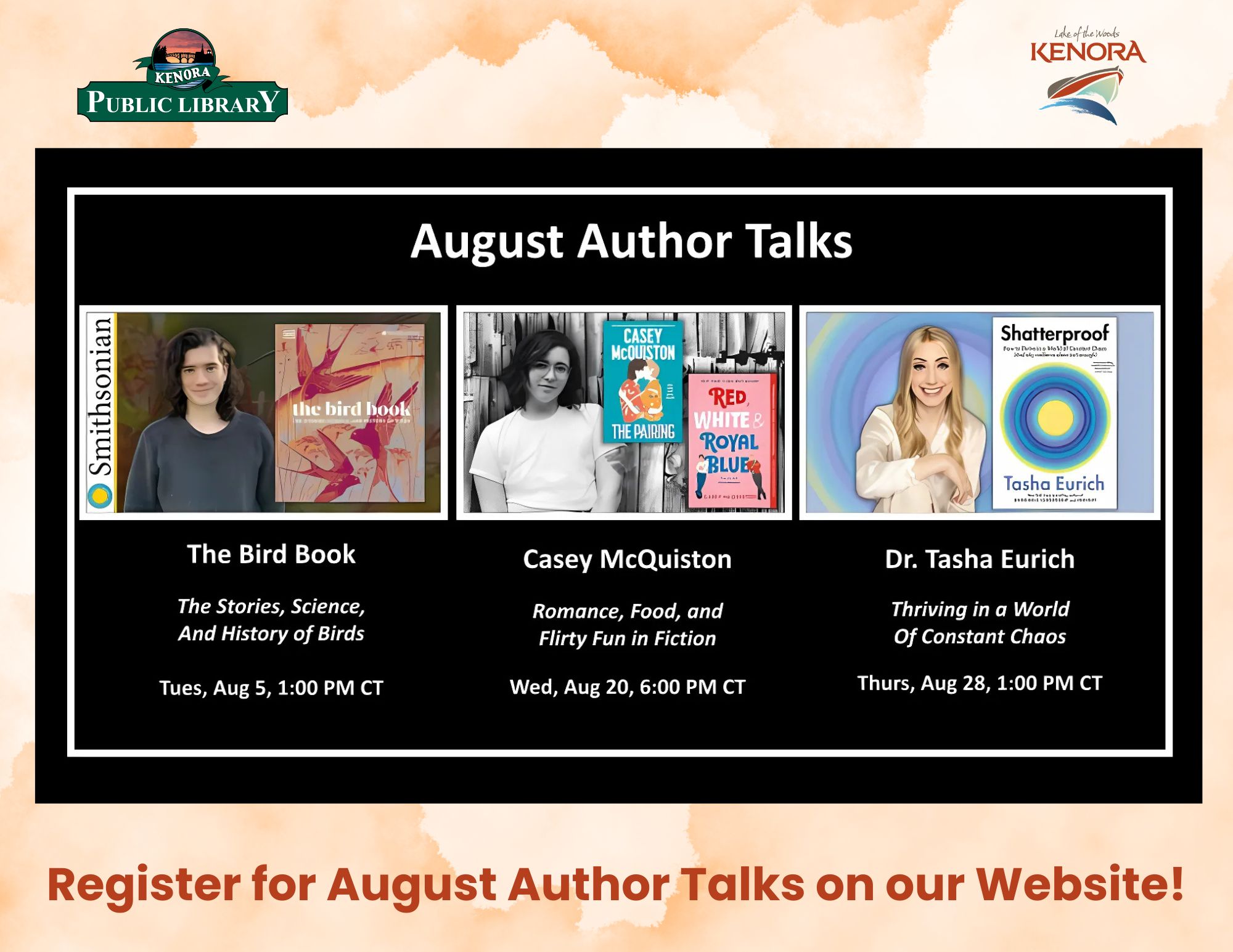 Kenora Public Library August Author Talks